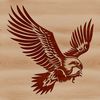 Realistic Eagle Vector Illustration A realistic vector illustration of a majestic eagle in mid-flight, with sharp feathers and wings outstretched.