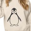 Cute Penguin Clip Art SVG An outline vector graphic of a penguin, suitable for digital design projects.