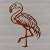 Wild Bird Profile A standing flamingo with long neck and legs in a natural setting.