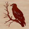 Birds of Prey Graphic Design An illustration of a bird of prey, specifically an eagle, designed as a digital graphic.