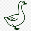 White goose in simple silhouette illustration, suitable for digital cutting machines and laser engraving.