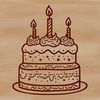 Beautiful Vector Birthday Cake A vector design of a birthday cake, suitable for crafting or digital use.