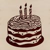 Birthday Cake Design A simple vector illustration of a birthday cake with candles and decorations.