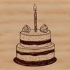 Free Birthday Clip Art An SVG design featuring a stylized birthday cake for various projects and designs.