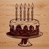 Multi-Tiered Dessert Delight A decorated birthday cake with multiple tiers, featuring colorful frosting and candles.