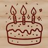 Beautiful Birthday Celebration Graphics A colorful illustration of a birthday cake with candles and decorations, suitable for vector graphics and digital crafting.