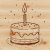 Sweet Vector Cake Illustration A vector design featuring a decorated birthday cake with frosting and sprinkles.