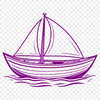 Clean Boat Illustration A minimalist illustration of a boat with clean lines and simple shapes, suitable for digital design projects.