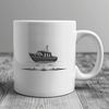 Whimsical Boat Illustration A digital illustration of a boat with intricate details.