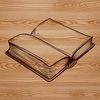 Open-Book Vector Illustration A flat, illustrated book with cover and pages open.