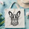 Free Vector Dog Portrait A detailed vector illustration of a Boston Terrier's head.