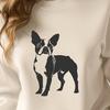 Stylized Standing Dog Illustration A stylized illustration of a standing Boston Terrier, suitable for digital use as vector art.
