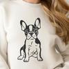 Free Vector Boston Terrier Image A sitting Boston Terrier dog breed, suitable for vector design and cutting machine projects.