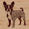 Standing Boston Terrier Illustration Vector illustration of a standing Boston Terrier dog breed, suitable for digital art and crafts.