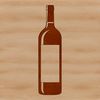 A vector illustration of a wine bottle with a label, ideal for personal or commercial use in various digital designs.
