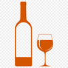 A digital representation of a wine bottle in a glass.