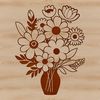 Free Flower Clip Art Template A colorful arrangement of flowers in a bouquet design, ideal for crafting and DIY projects.