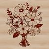 Beautiful Hand-Drawn Flower Collection A hand-drawn bouquet of flowers in various colors, ideal for crafting and design projects.