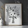Colorful Floral Pattern Vector A colorful bouquet of flowers in a decorative arrangement.