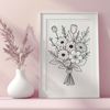 Wedding and Mother's Day Decoration Ideas A decorative arrangement of flowers in a bouquet style design.