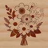 Vibrant Wedding Blooms A bouquet of colorful flowers in a traditional wedding arrangement, designed as a vector graphic.