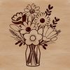 A digital bouquet of flowers in various colors and shapes, suitable for editing or printing.