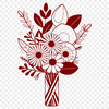 Beautiful Bouquet Vector Design A collection of flowers arranged in a bouquet design.