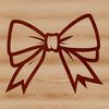 Decorative Bow Graphic A decorative bow graphic used as a gift decoration or present embellishment.