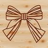 Beautiful Ribbon Pattern A simple ribbon bow design with a circular shape, suitable for various crafts and projects.