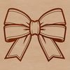 Gift Wrap Accents SVG Template A colorful bow tied in a ribbon shape, suitable as a gift wrap decoration or a template for crafting.