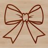 A decorative ribbon bow with loops and ends, suitable for crafting and design projects.