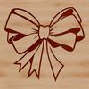 A colorful bow made up of curved lines and shapes, suitable for crafting or design projects.