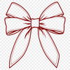 Festive Ribbon Decoration Illustration A simple illustration of a festive Christmas bow made from ribbon or fabric.