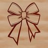 Beautiful Vector Bow Design for Crafting A digital vector bow design for crafting and DIY projects, suitable for various cutting machines.