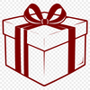 A simple vector design of a gift box with a lid, suitable for various graphic projects.