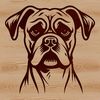 Free Vector Boxer Graphic A detailed illustration of a Boxer dog's head, ideal for vector art designs.
