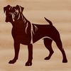 Standing Boxer SVG Vector Graphic A digital illustration of a standing Boxer dog breed.