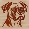 Boxer Breed Vector Portrait A vector illustration of a Boxer dog's head, suitable for various applications including graphic design and crafts.