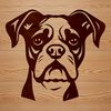 Adorable Boxer Dog Vector Art A vector graphic design of a Boxer dog, ideal for personal or commercial use in various applications.