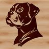 Free SVG Clip Art of a Boxer Dog's Face A high-quality SVG illustration of a boxer dog's head.