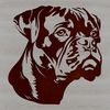 Lovely Boxer Breed Dog Vector Illustration A regal male boxer breed dog with a distinctive head shape.