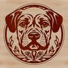 Boxer Dog Head Vector Art A simple line drawing of a Boxer dog's head created as SVG graphic art.