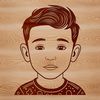 A simple vector illustration of a young boy in various poses and expressions.