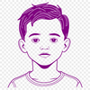 Simple Boy Outline Illustration Illustration of a young boy in simple outline form.