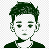 Cute Kid Clip Art A simple illustration of a young boy in front of a blank background.