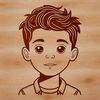 Simple child design A simple illustration of a boy, created as a vector graphic.