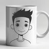 Child Portrait Vector Graphic A simple illustration of a young boy, suitable for vector design and cutting machine projects.
