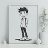 Little Gentleman Illustration Vector illustration of a young boy in a simple style.