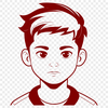 Young Child SVG Graphics SVG illustration of a young boy with simple lines and shapes.