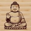 Religious Iconography Design Element SVG illustration of Buddha in meditative pose